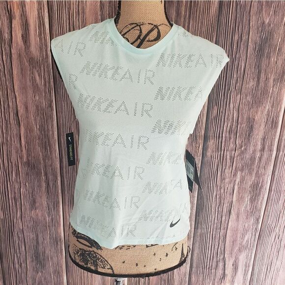 NWT NIKE Dri-Fit Baby Blue Lightweight Running Top - Picture 2 of 14